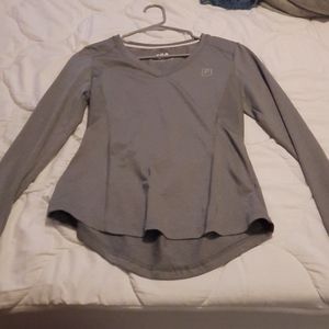 Grey long sleeve sports shirt